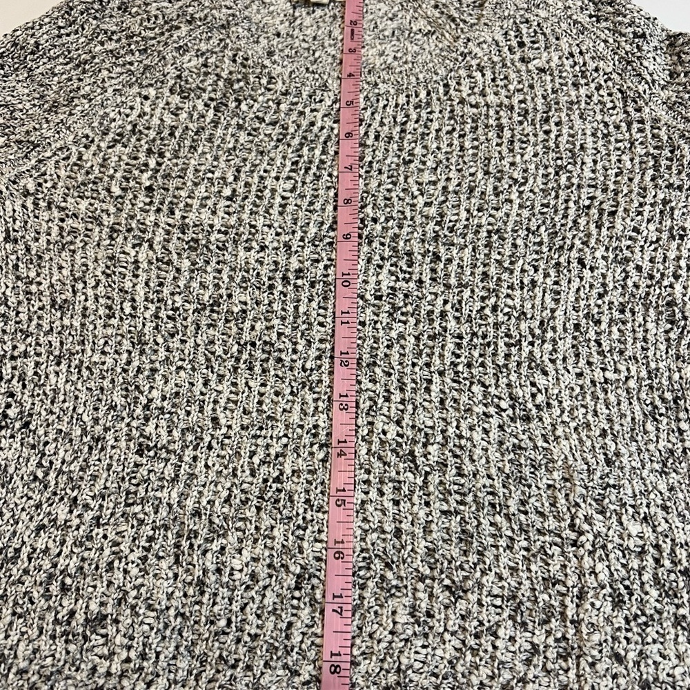 Eileen Fisher Gray Chunky Crochet Sweater XS Winter - Picture 5 of 8